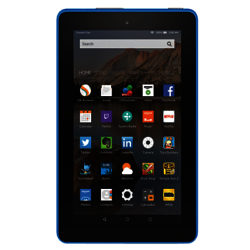 New Amazon Fire 7 Tablet, Quad-core, Fire OS, 7, Wi-Fi, 16GB Blue